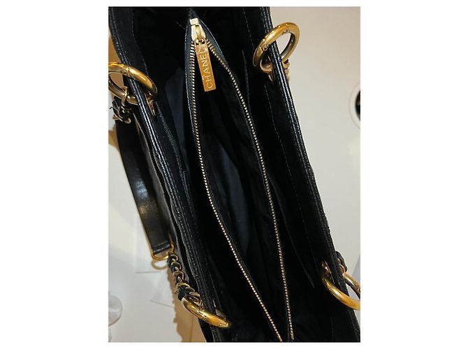 Chanel Grand Shopping Shopper Schwarz Leder - Ansicht 2