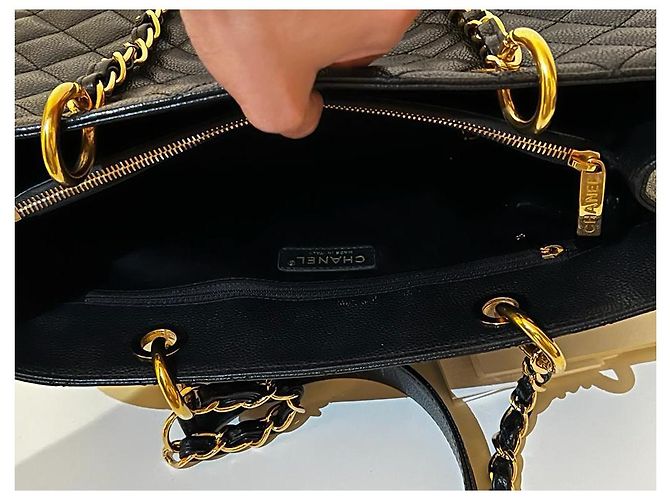Chanel Grand Shopping Shopper Schwarz Leder - Ansicht 4