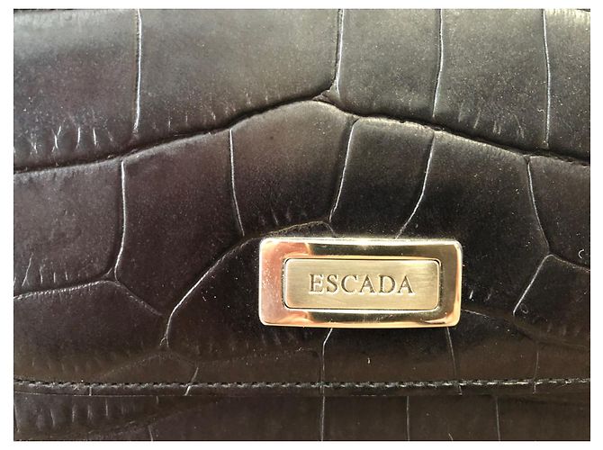 Borsa a tracolla Escada in pelle nera Nero - vista 2