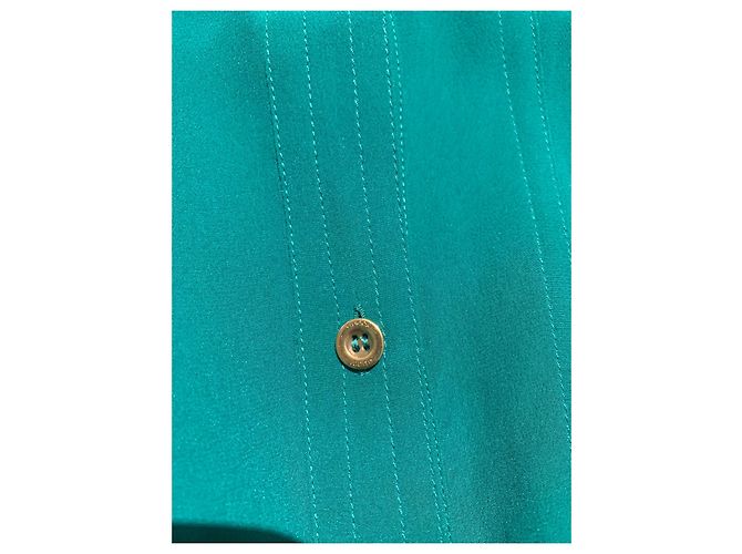 Vestido Gucci de seda verde esmeralda con cinturón - vista 4