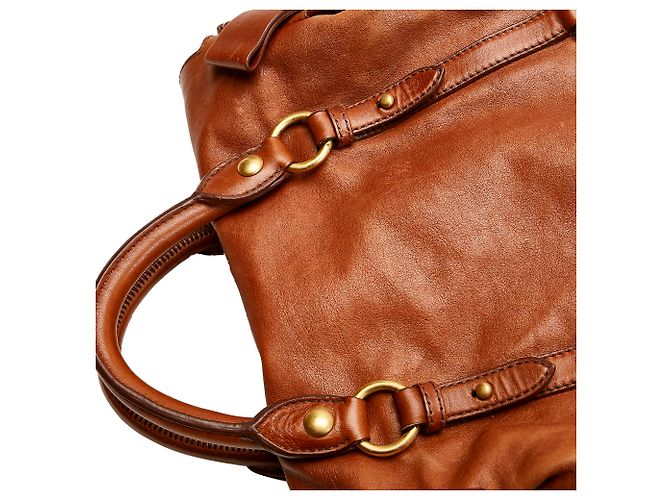 Cartella Fiocco Miu Miu Marrone Vitello Lux - vista 12