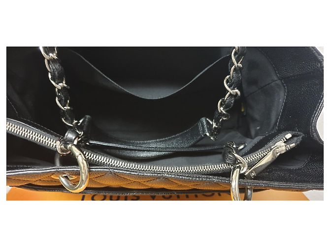 Chanel GST Grand Shopping Tote in pelle nera Nero - vista 11