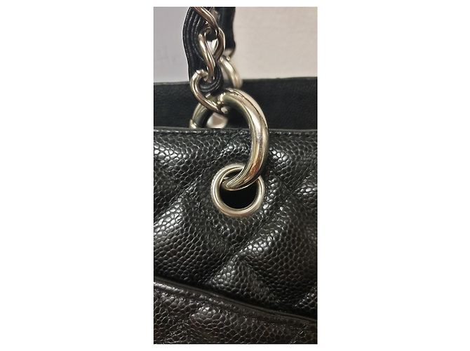 Chanel GST Grand Shopping Tote in pelle nera Nero - vista 12