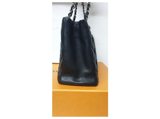 Chanel GST Grand Shopping Tote in pelle nera Nero - vista 17