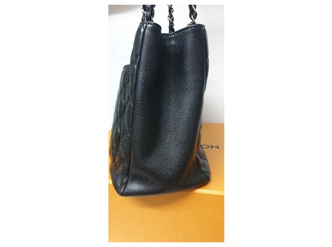 Chanel GST Grand Shopping Tote in pelle nera Nero - vista 18