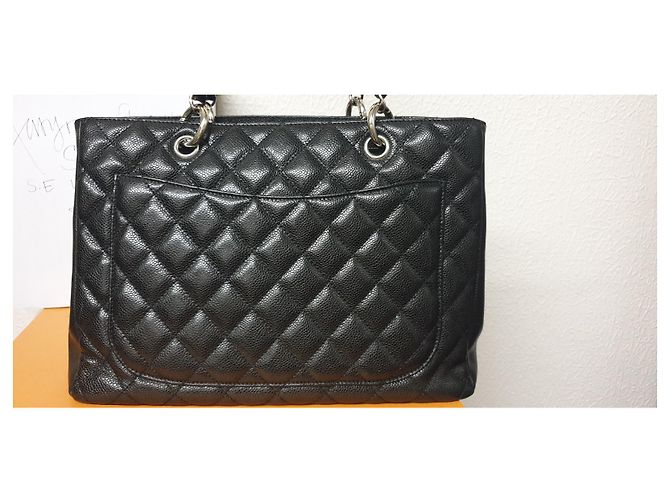 Chanel GST Grand Shopping Tote in pelle nera Nero - vista 19