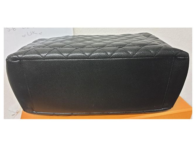 Chanel GST Grand Shopping Tote in pelle nera Nero - vista 4