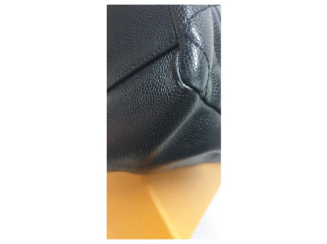 Chanel GST Grand Shopping Tote in pelle nera Nero - vista 6