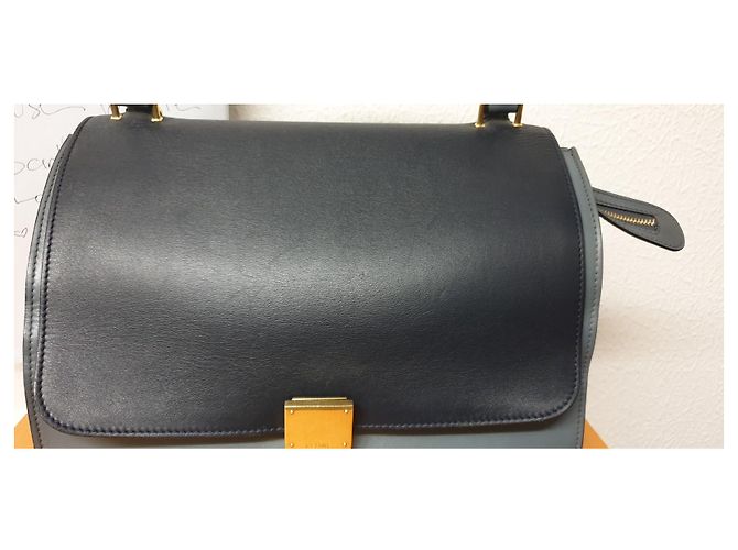 Trapèze Borsa a mano Céline Trapeze in pelle blu - vista 16