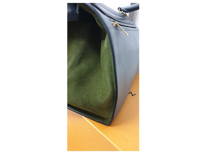 Trapèze Borsa a mano Céline Trapeze in pelle blu - vista 9