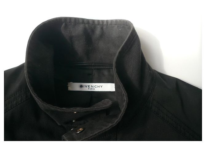 GIVENCHY Giacca mezza stagione in cotone stile militare ottime condizioni S50 Nero - vista 11