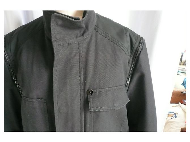 GIVENCHY Giacca mezza stagione in cotone stile militare ottime condizioni S50 Nero - vista 2