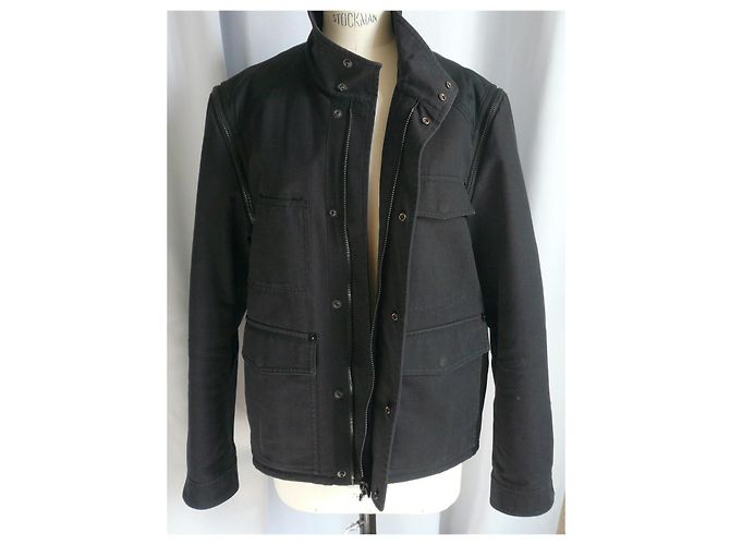 GIVENCHY Giacca mezza stagione in cotone stile militare ottime condizioni S50 Nero - vista 3