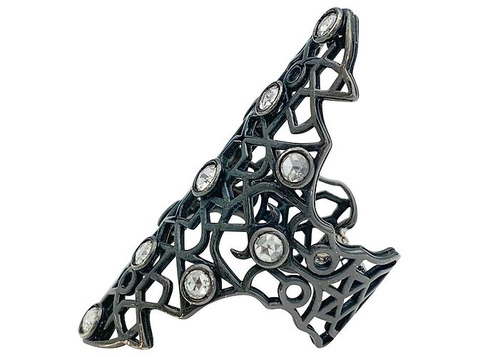 Anello Repossi "Moor" in oro annerito e diamanti. - vista 5
