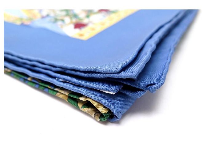Hermès NUOVA SCIARPA HERMES AXIS MUNDI CHRISTINE HENRY 90SCIARPA IN SETA BLU SETA CM - vista 8