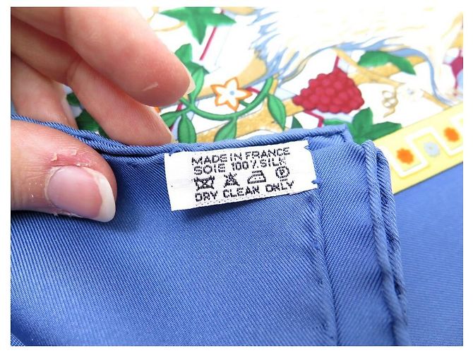 Hermès NUOVA SCIARPA HERMES AXIS MUNDI CHRISTINE HENRY 90SCIARPA IN SETA BLU SETA CM - vista 9