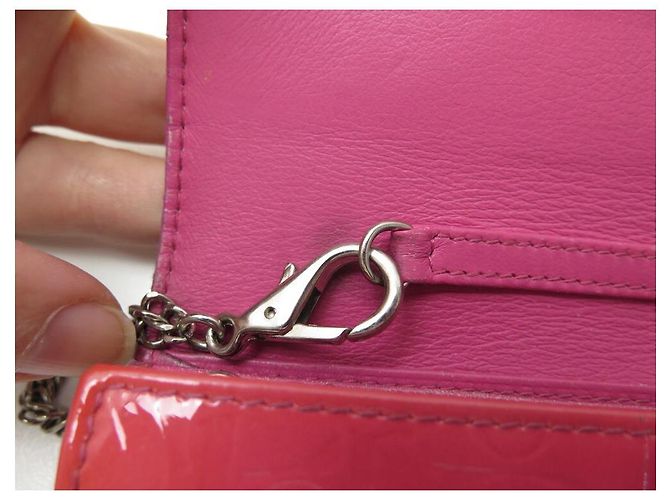 CARTERA CHRISTIAN DIOR RENDEZ-VOUS DE CHAROL OBLICUO POUCH WOC - vista 10