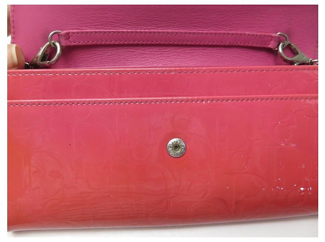 CARTERA CHRISTIAN DIOR RENDEZ-VOUS DE CHAROL OBLICUO POUCH WOC - vista 8
