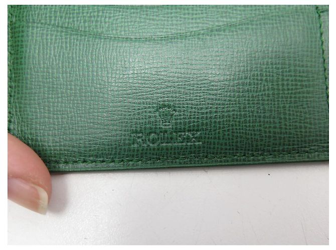 CARTERA PARA RELOJ ROLEX EN CUERO GRANULADO VERDE CARTERA DE CUERO - vista 7