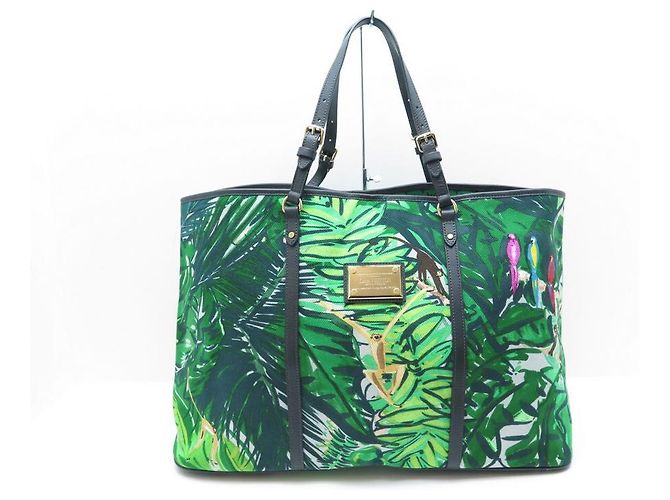 NUOVA LOUIS VUITTON CABAS AILLEURS AVENTURE GM CANVAS NUOVA BORSA A MANO Verde - vista 2