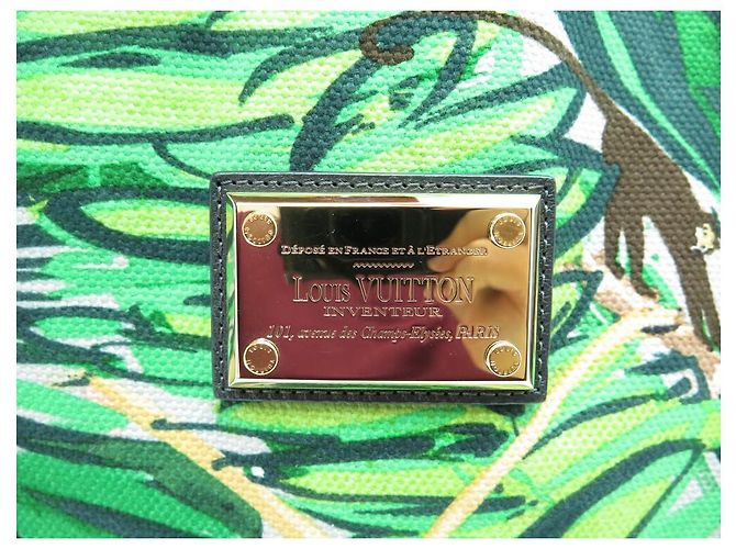 NUOVA LOUIS VUITTON CABAS AILLEURS AVENTURE GM CANVAS NUOVA BORSA A MANO Verde - vista 7