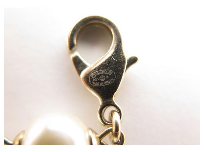 NUOVA COLLANA CHANEL LOGO CC E COLLANA DI PERLE 95COLLANA IN METALLO ORO CM D'oro - vista 3