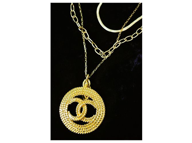 Chanel hängende Halskette Golden - Ansicht 3