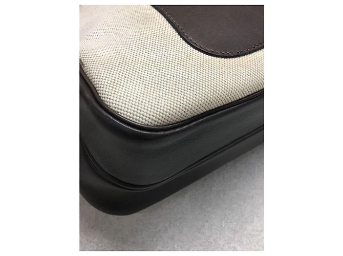 Hermès HERMES Doha / BG / Handtasche / Canvas / CRM / Eckfaden vorhanden Roh - Ansicht 7