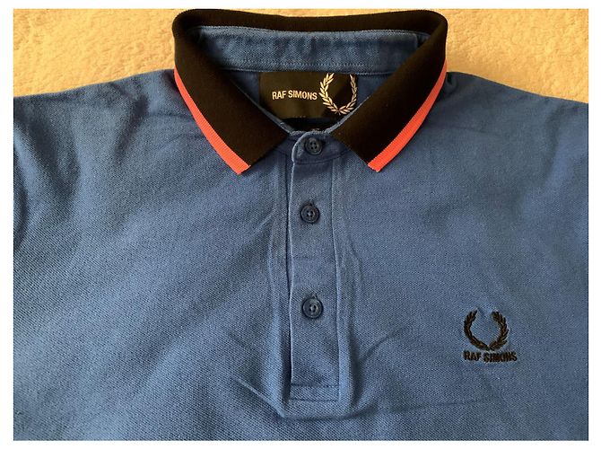 Polo Raf Simons x Fred Perry Blu - vista 3
