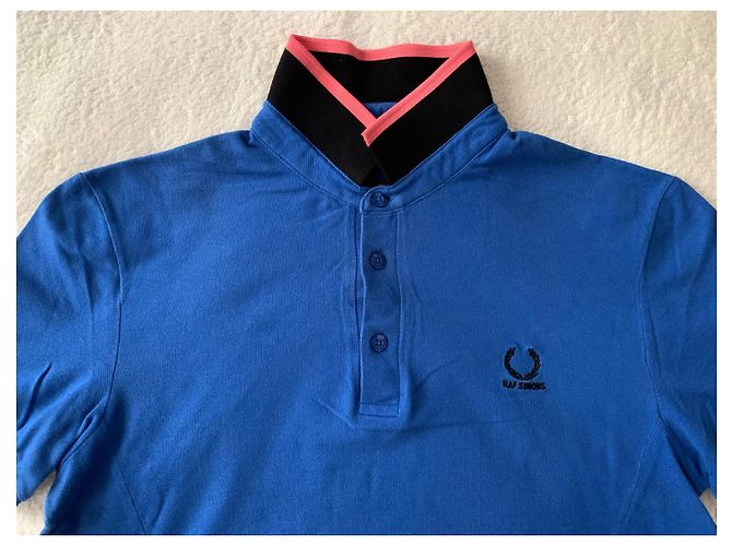 Polo Raf Simons x Fred Perry Blu - vista 7