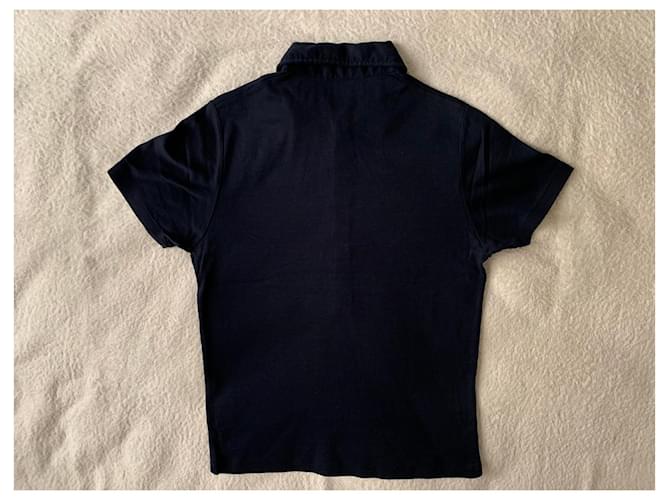 Polo de punto de algodón azul marino Prada - vista 2