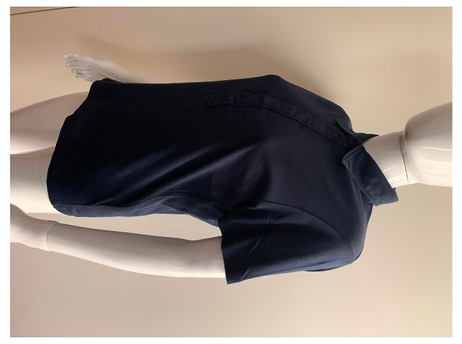 Polo de punto de algodón azul marino Prada - vista 8