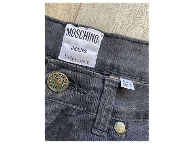 Vintage Moschino High Waistedededed Jeans Schwarz - Ansicht 4