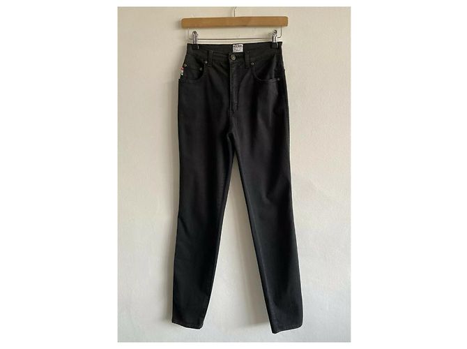 Vintage Moschino High Waistedededed Jeans Schwarz - Ansicht 6