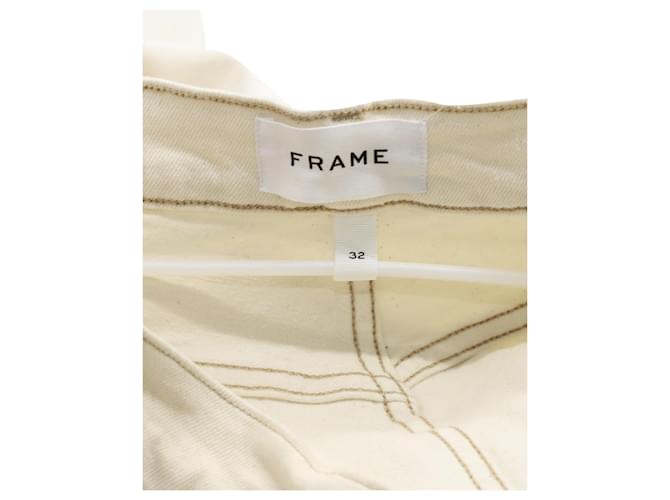 Frame Denim Vaqueros Frame Le Jane Boyfriend en denim de algodón blanco - vista 3