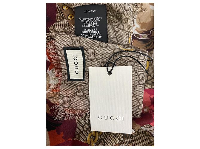 Châle Gucci Monogram Blooms - vue 4