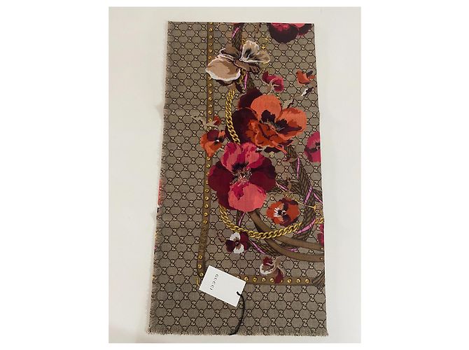 Châle Gucci Monogram Blooms - vue 7