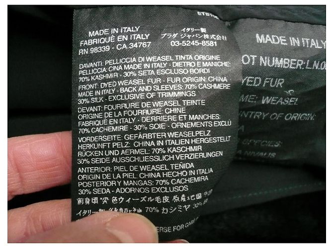 PRADA – SCHWARZE PELZWESTE T46 ITALIENISCH / T42 fr - Ansicht 10