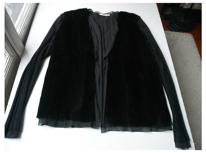 PRADA – SCHWARZE PELZWESTE T46 ITALIENISCH / T42 fr - Ansicht 8