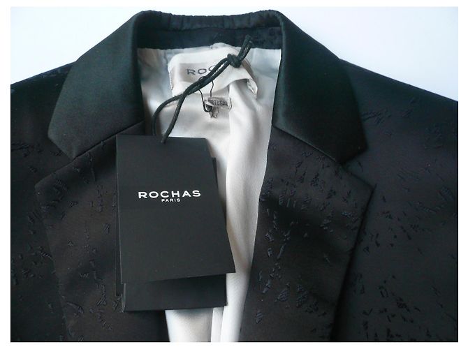 ROCHAS Neue schwarze Blazerjacke mit T-Label48 italien - Ansicht 4