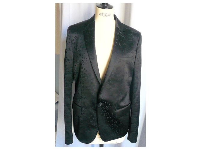 ROCHAS Neue schwarze Blazerjacke mit T-Label48 italien - Ansicht 7