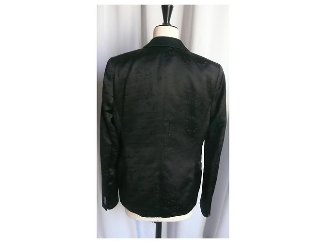 ROCHAS Neue schwarze Blazerjacke mit T-Label48 italien - Ansicht 8