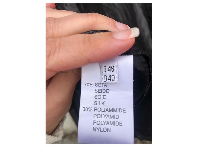 Blumarine Bluse aus Seide Schwarz Metallic Metallisch - Ansicht 11