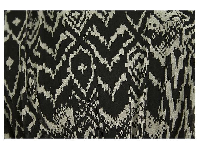 IRO Schwarz-weißes Viskose-Minikleid mit Cantela-Print Größe 36 - Ansicht 5