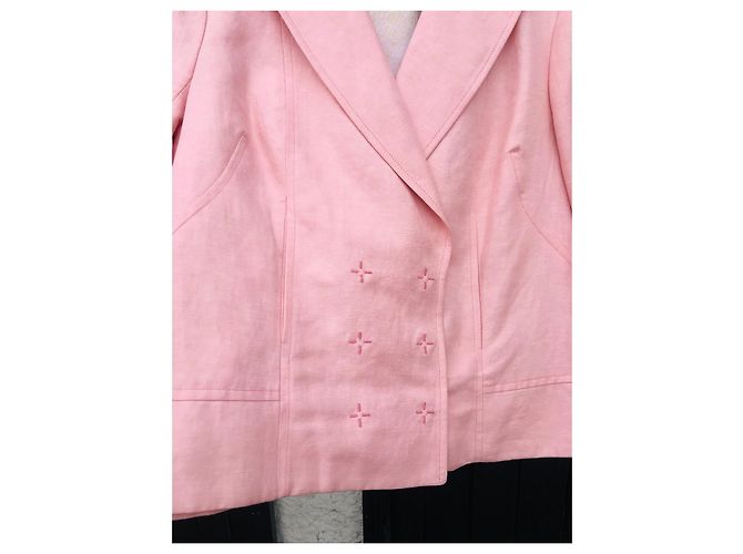 Chaqueta de lino rosa Christian Lacroix - vista 4