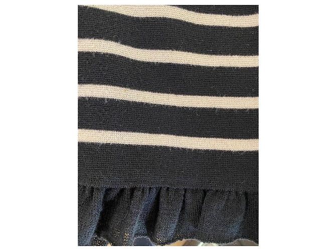 Moschino Weste aus Wolle schwarz und beige - Ansicht 11
