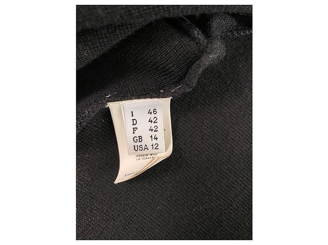Moschino Weste aus Wolle schwarz und beige - Ansicht 2