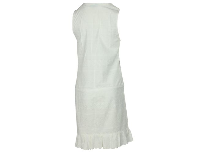 Mini abito ricamato con lacci Melissa Odabash Layla in cotone bianco - vista 2