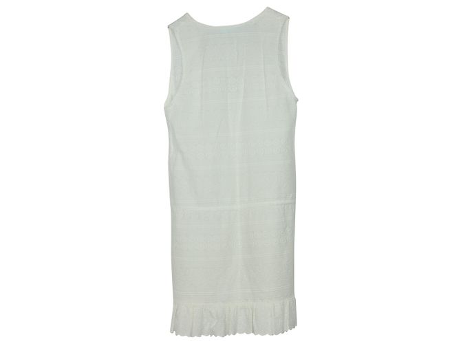Mini abito ricamato con lacci Melissa Odabash Layla in cotone bianco - vista 3