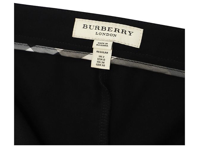 Leggings Burberry con panel lateral de cuero en viscosa negra Negro - vista 3